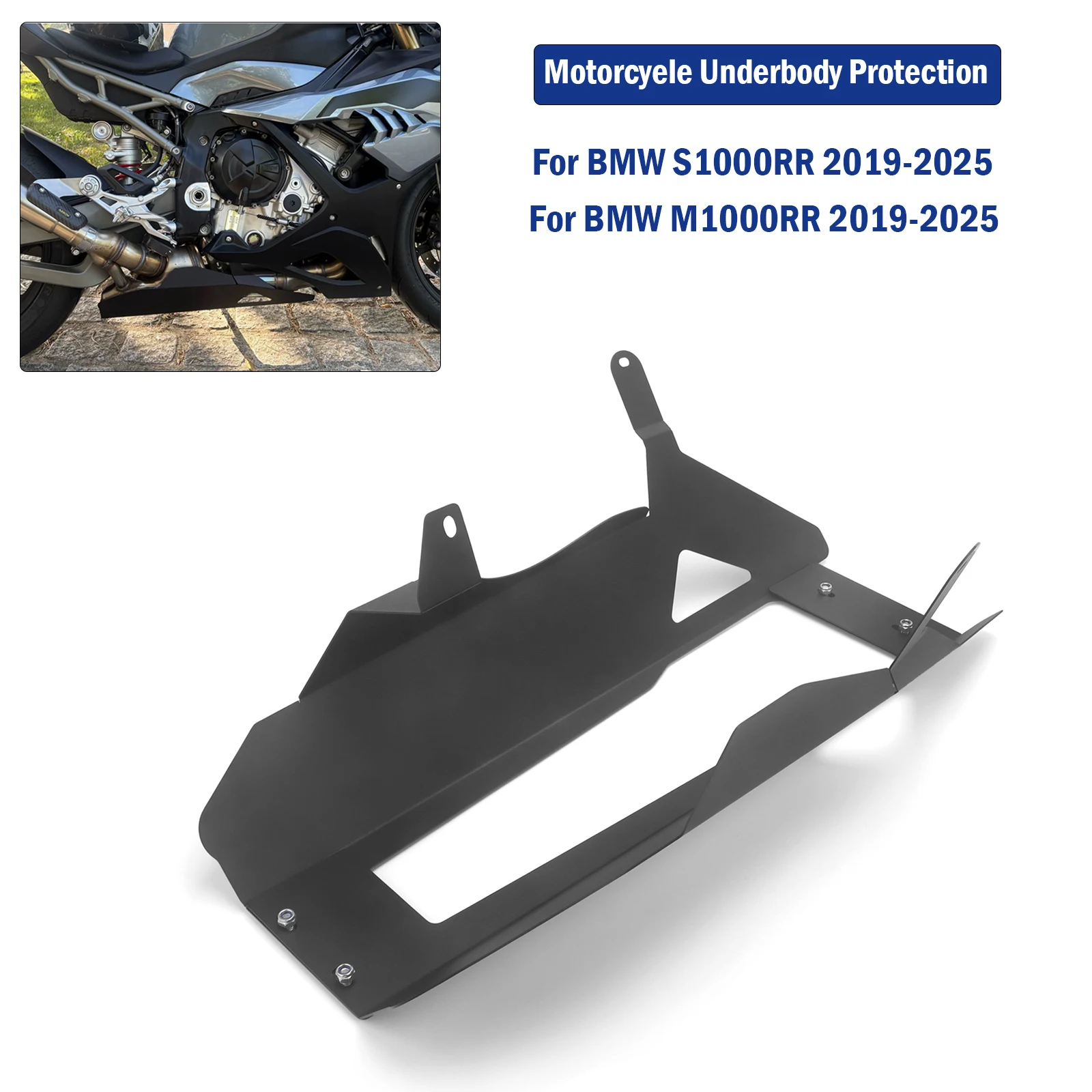 

Motorcycle Stainless Engine Chassis Guard Belly Lower Belly Pan Protector Fairing For BMW S1000RR M1000RR S1000 RR 2019-2025