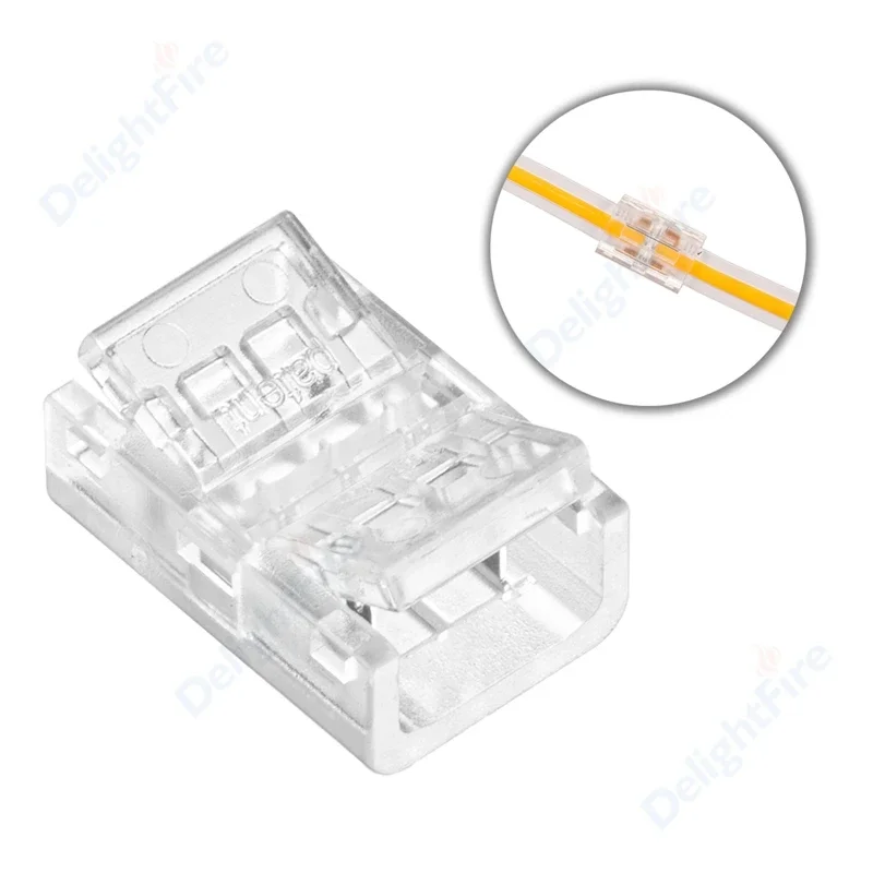 2pin COB LED Strip Connector L Shape LED Corner Connectors For SMD COB 5050 2835 Strip 8mm 10mm Tape Lights Light Fixed Clips