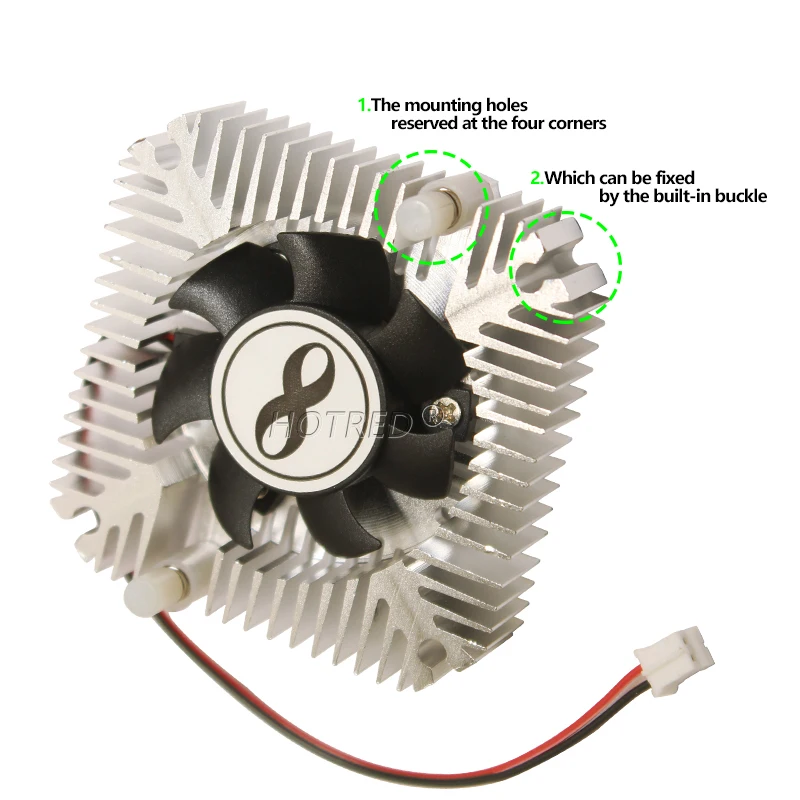 Imagem -04 - Dissipador de Calor de Alumínio Led com Ventilador 5v 12v Dissipador de Calor para 3w 5w 10w Chip Eletrônico ic Térmico Computador