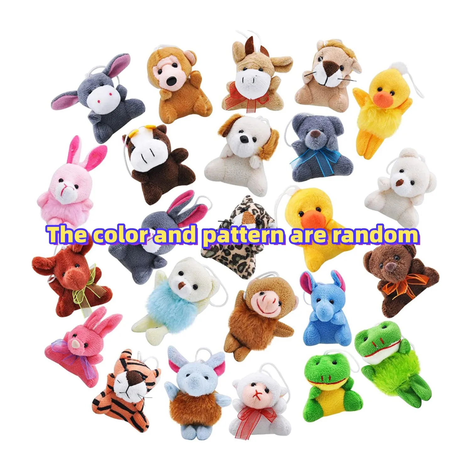 24 Pcs miniature animal puppets, colorful, wonderful gifts for children