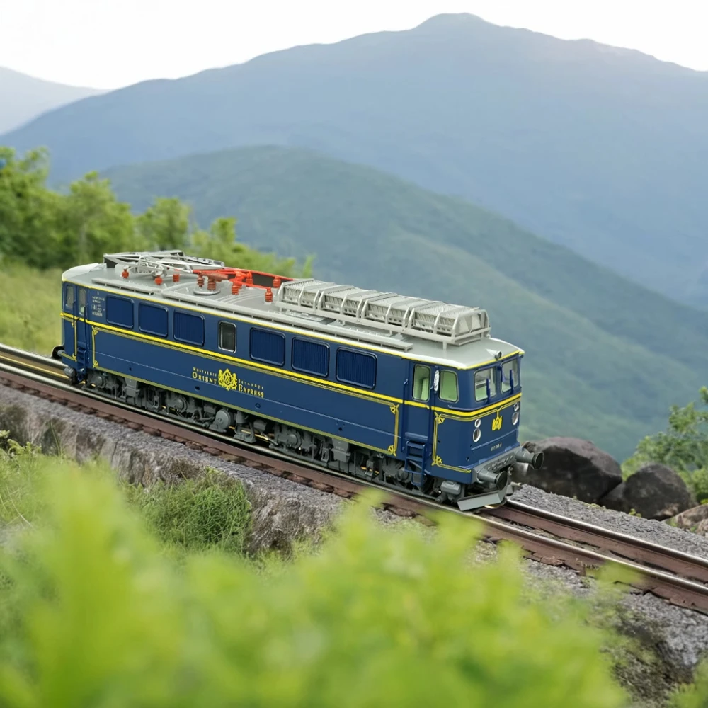 

HO Type 1/87 Model Train, AE477 Electric Locomotive Classic Orient Express Digital Sound Effects Toy Train Boy's Toy Gift