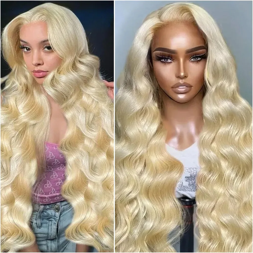 

180% 613 Blonde Body Wave 13x6 HD Lace Frontal 100% Human Hair Wigs 36 Inch Honey Colored Lace Closure Front Wig for Black Women