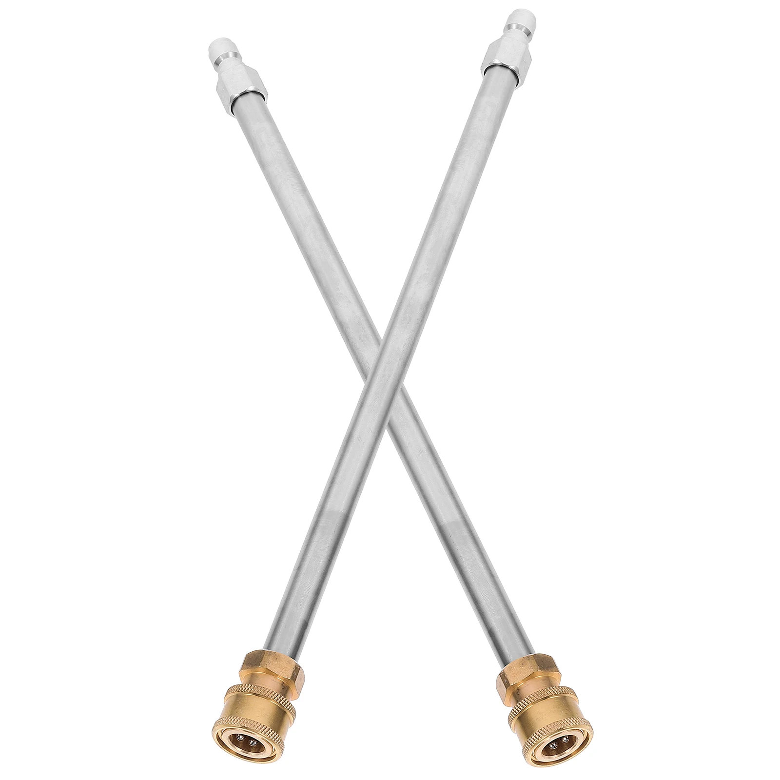 

2Pcs High Pressure Extension Wands Stainless Steel Copper Durable Pressure Washer Accessories Extension Rods for Car Floor Roof