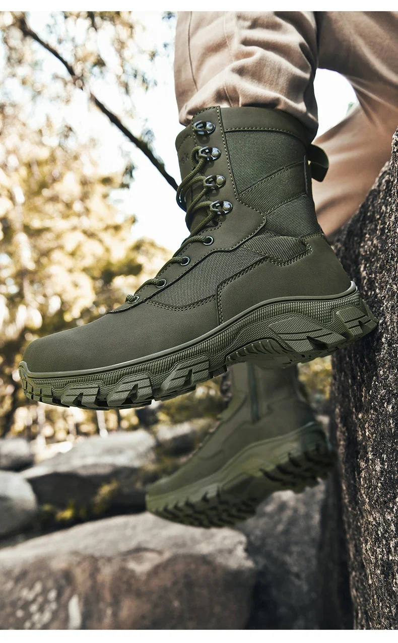 Taktische Herrenstiefel, atmungsaktiv, ultraleicht, Sicherheits-Armeestiefel für Männer, Rapid Response Desert Boots, wasserdichte Jagdstiefel zum Schnüren – Detail 25