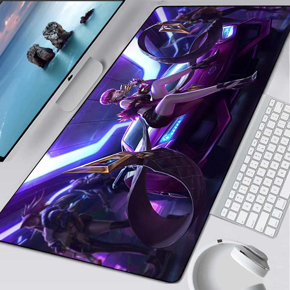 evelynn league of legends grande gaming mouse pad computador mousepad pc gamer mouse mat laptop mausepad xxl tapete de teclado tapete de mesa 01