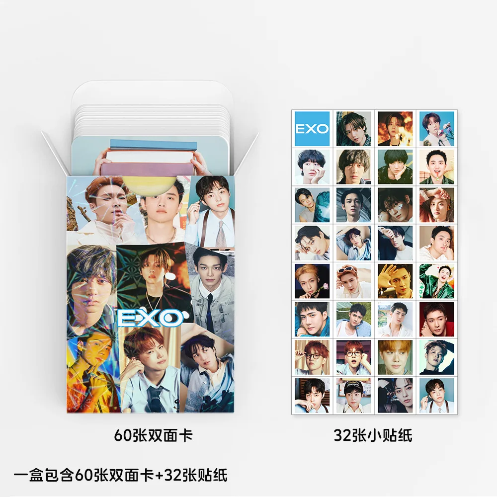 92Pcs/Set XO Idol New Series HD Printd Lomo Cards Baekhyun SeHun ChanYeol XIUMIN SUHO Photocards And Stickers Fans Gifts