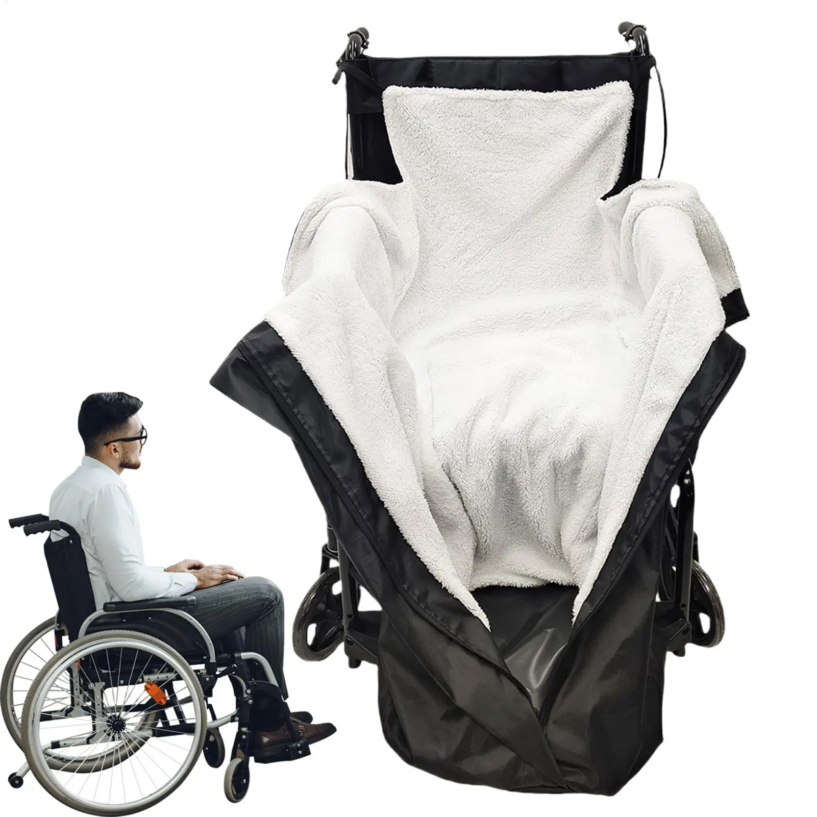 

Одеяло для инвалидной коляски, ветрозащитное нижнее тело, карманное покрывало на флисовой подкладке, одеяло для инвалидной коляски, пальто для женщин и мужчин, пожилых людей