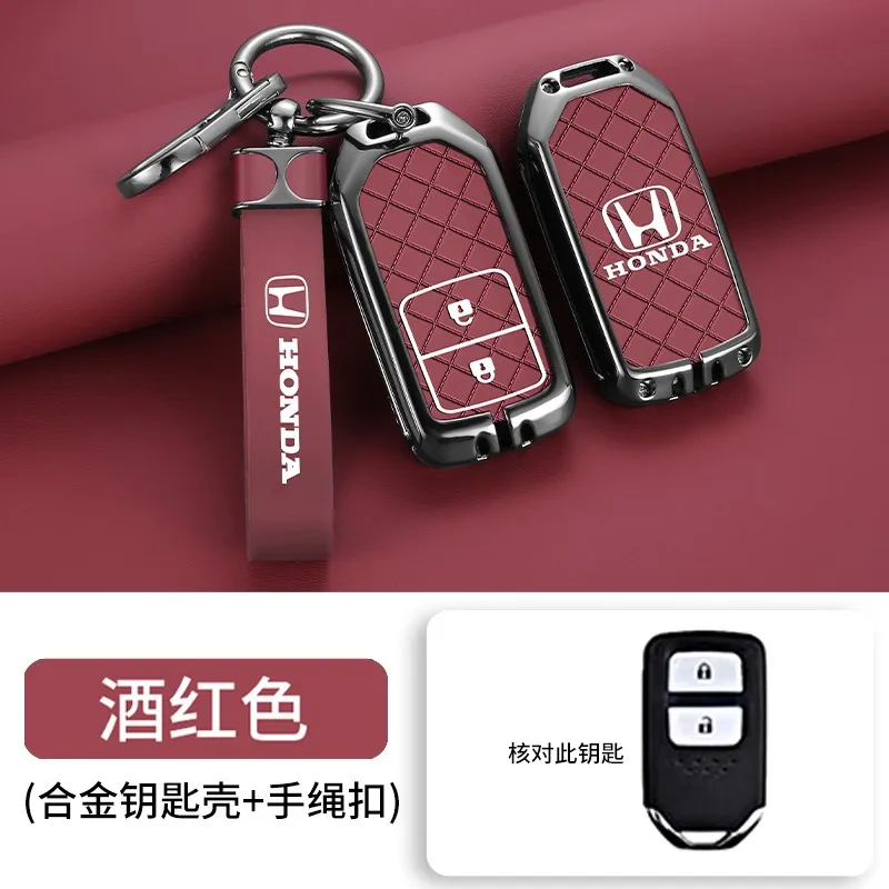 Funda de aleación de Zinc para llave de coche, carcasa para Honda Fit Lucky Vezel City Civic Jazz BRV HRV Shuttle Gp8 19CRV Jade Freed Odyssey 2017