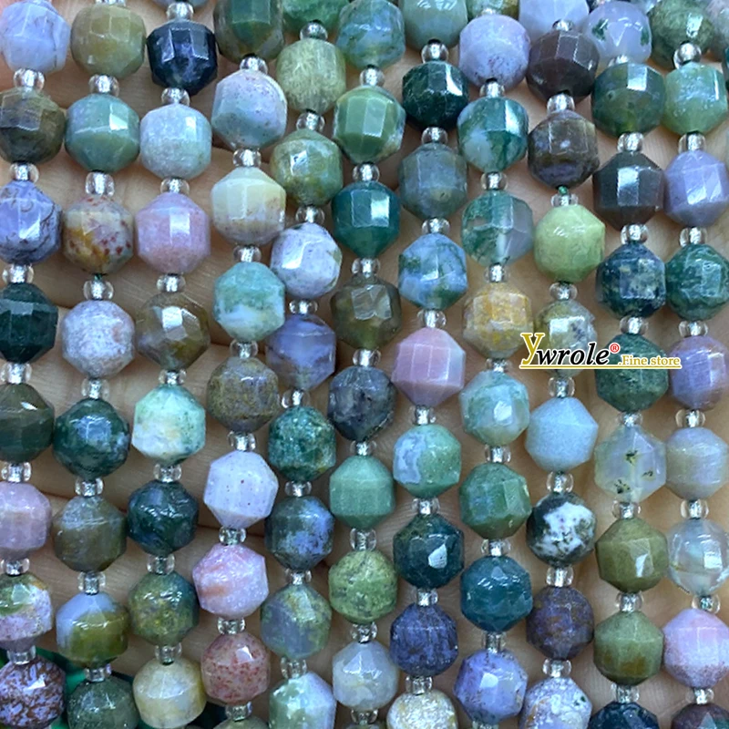 Natural Gem Stone 7x8mm Faceted Cone Column Strawberry Quartz Loose Space Beads for Jewelry Making Diy Bracelets Accessories