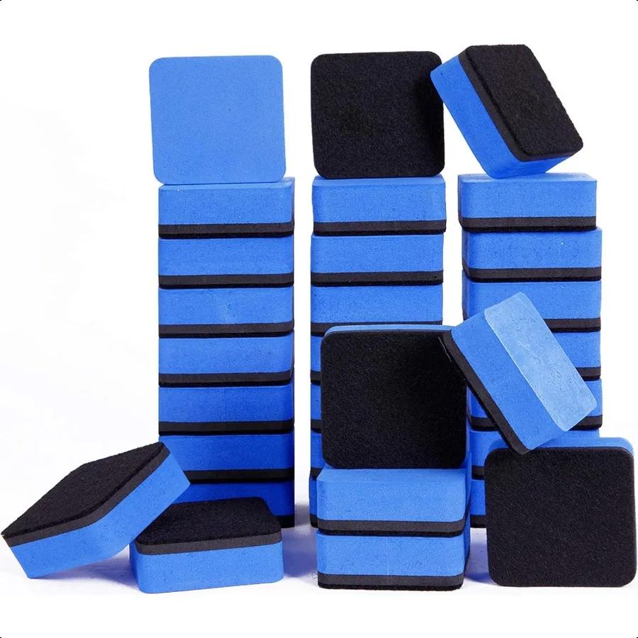 

Dry Erase Erasers 36 Pack Magnetic Whiteboard Eraser Chalkboard Eraser Dry Eraser for Classroom Office and home Blue