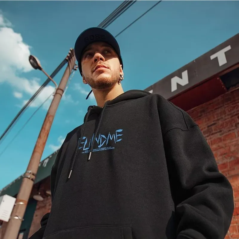 Trendy Hip-hop Oversized Hoodie Men's Trendy Ins New High Street Round Neck Casual Coat With Plush Spring And Autumn