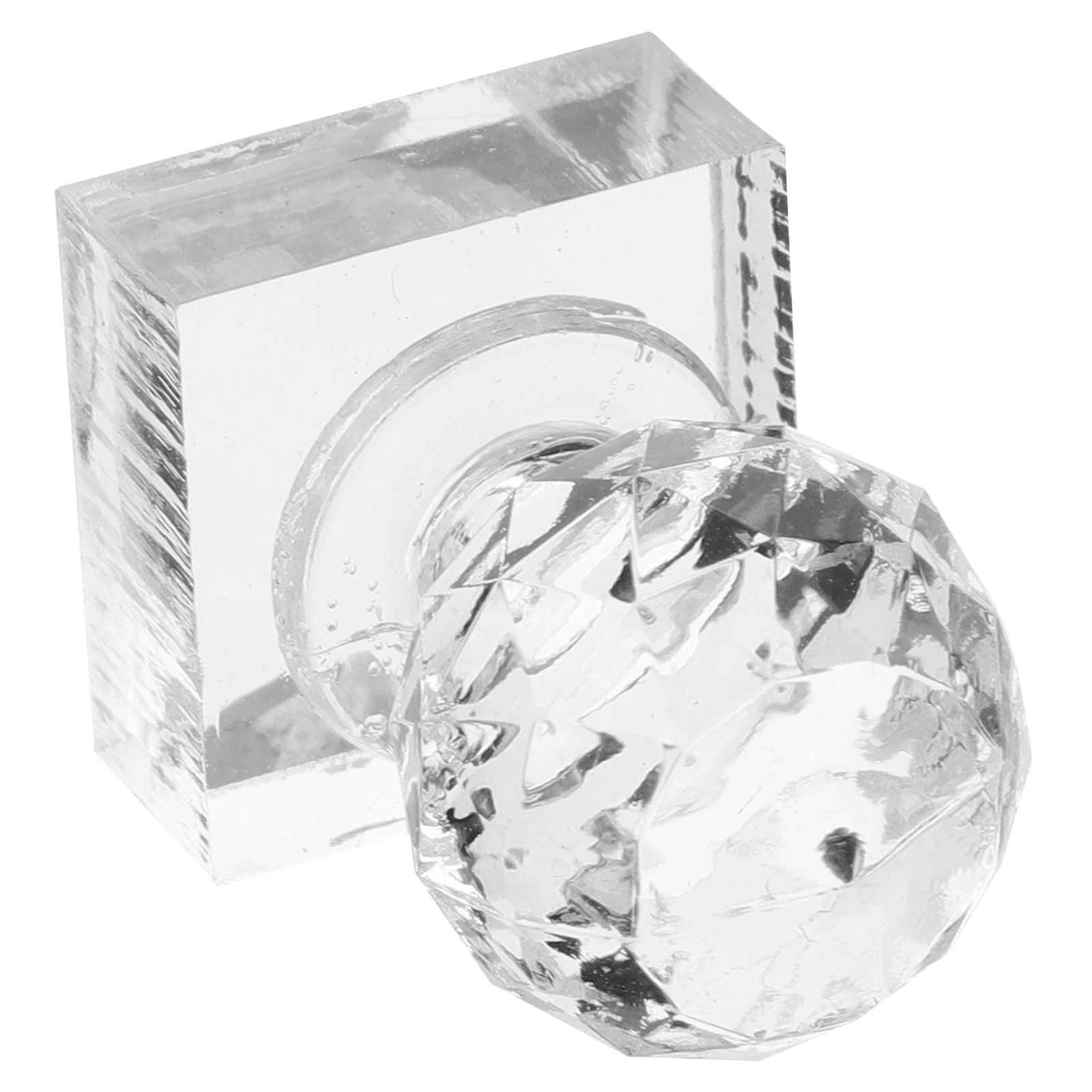 7028 herramienta de prensado de sombra de ojos de cristal único, estampador acrílico transparente, molde de sello de polvo Diy, dispositivo de maquillaje, sello de polvo prensado