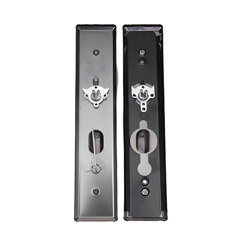 Maniglia della porta in lega di alluminio maniglia della porta di sicurezza universale coppia serratura pannello addensato maniglia serratura della porta hardware per la casa