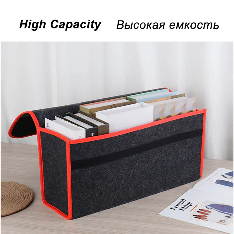 KAWOSEN Portable Foldable Car Trunk Organizer Felt Cloth Storage Box Case Auto Interior Stowing Tidying Container Bags CTOB07