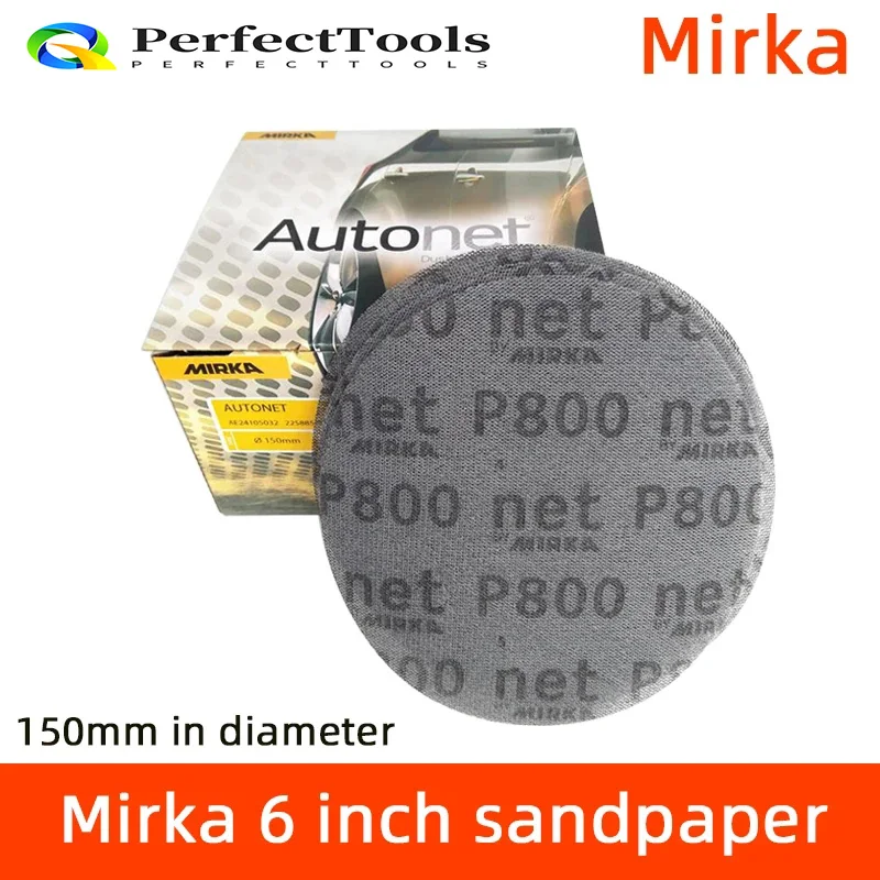 

Finland Mirka 6-inch Sandpaper Flocking Grid Circular Pneumatic Dry Grinding Self-adhesive Sheet For Polishing Automobile Putty