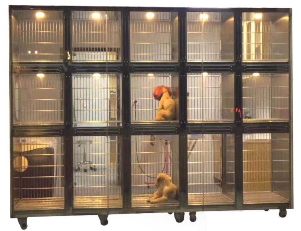 

Combined stainless steel foster care /hospital pet cage