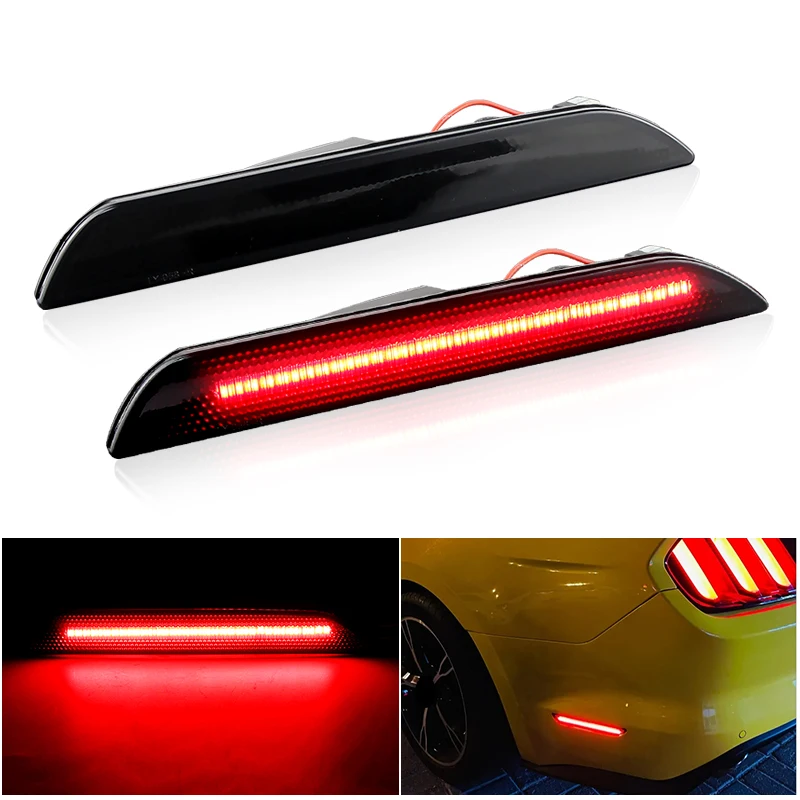 Rear Red Side marker Lamp For Ford Mustang 2015 2016 2017 2018 2019 2020 2021 2022 LED Fender Side Marker Lights Car Accessories