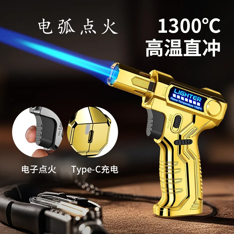 High temperature direct impact windproof inflatable welding spray gun moxibustion incense super encendedor tourch lighter
