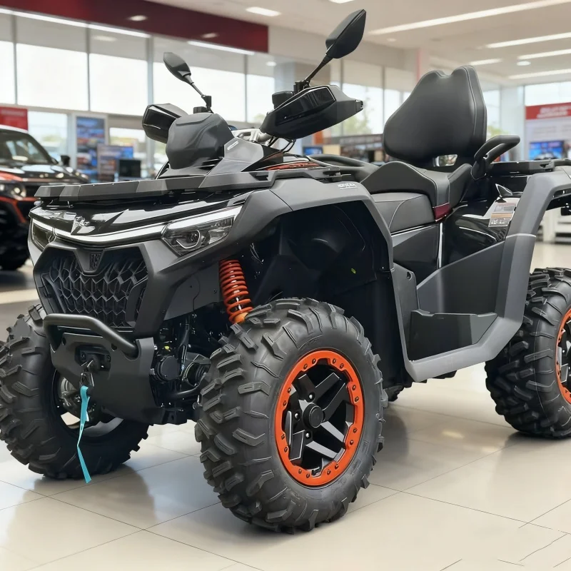 

Aluminum Wheels Sporty ATV Multiple Colors Grassland Trails All Weather Ready High Speed All-Terrain Off-Road Vehicle
