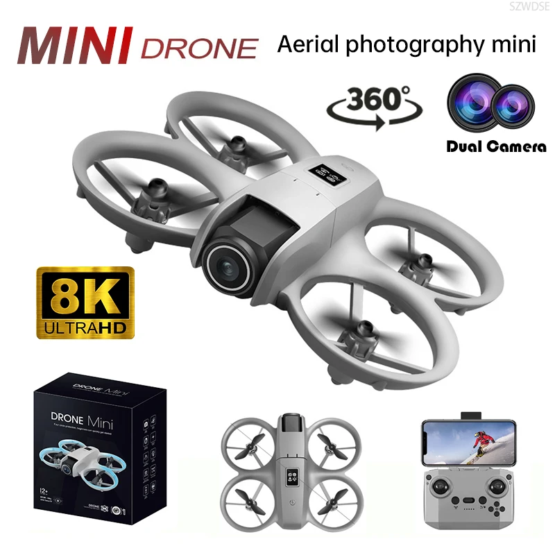 Mini RC Drone GT3 for Kids Gift Foldable Quadcopter with Camera LED Light Easy to Fly Beginner RC Toy Drone for Boys Girls