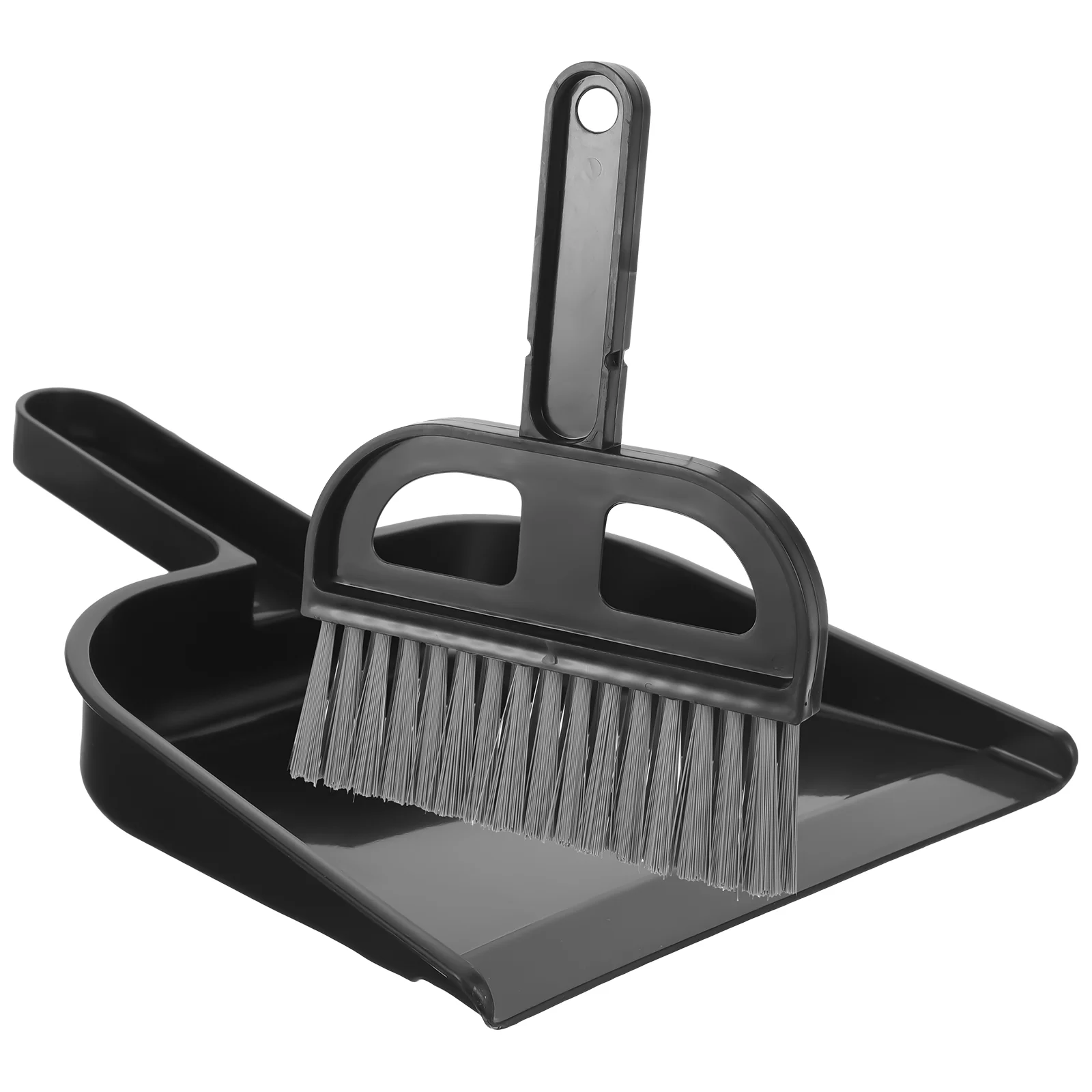 Mini Desktop Sweep Cleaning Brush Small Broom Dustpan Set (Black) mini brush small brush mini broom dustpan
