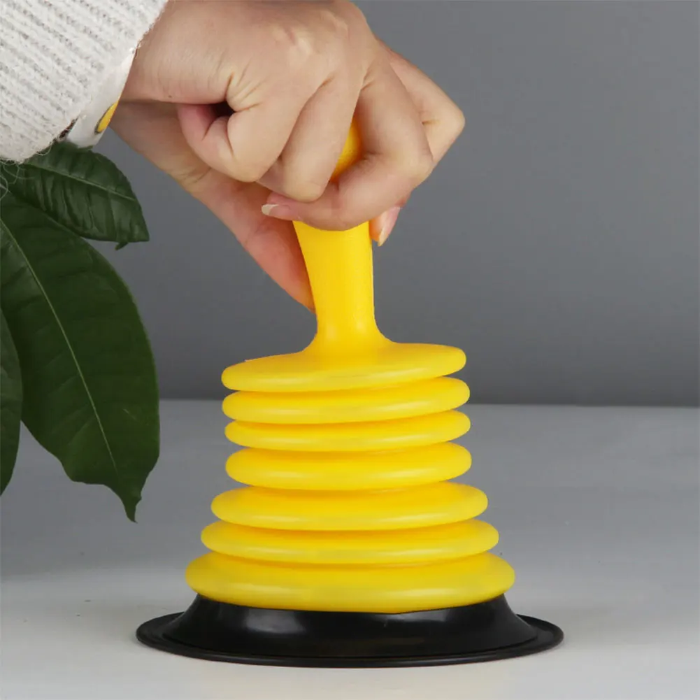 Manual Drain Suction Cup Anti Blocking Plunger Suction Bowl Powerful Sink Plunger for Kitchen Shower Toilet