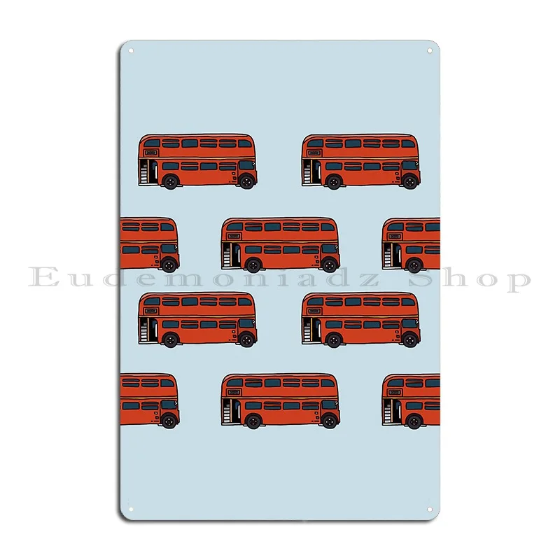 double decker bus Metal Plaque Poster Club Cinema Cinema Cinema personalized Tin Sign Poster