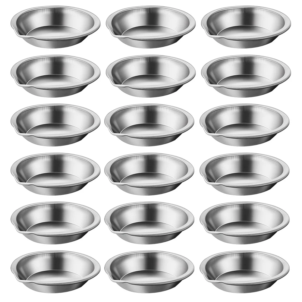 6/18pcs Pour Mouth Palette Stainless Steel Small Round Paint Tray Artist Watercolours Paint Mixing Palette Tray For Artist