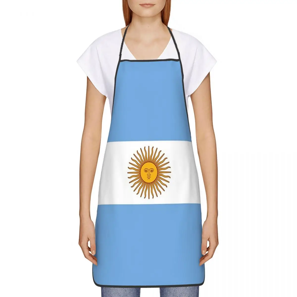 Argentina - Argentinian T-Shirt Duvet Sticker Apron Chef Cooking Baking Tablier Bib Kitchen Cleaning Pinafore for Women Men