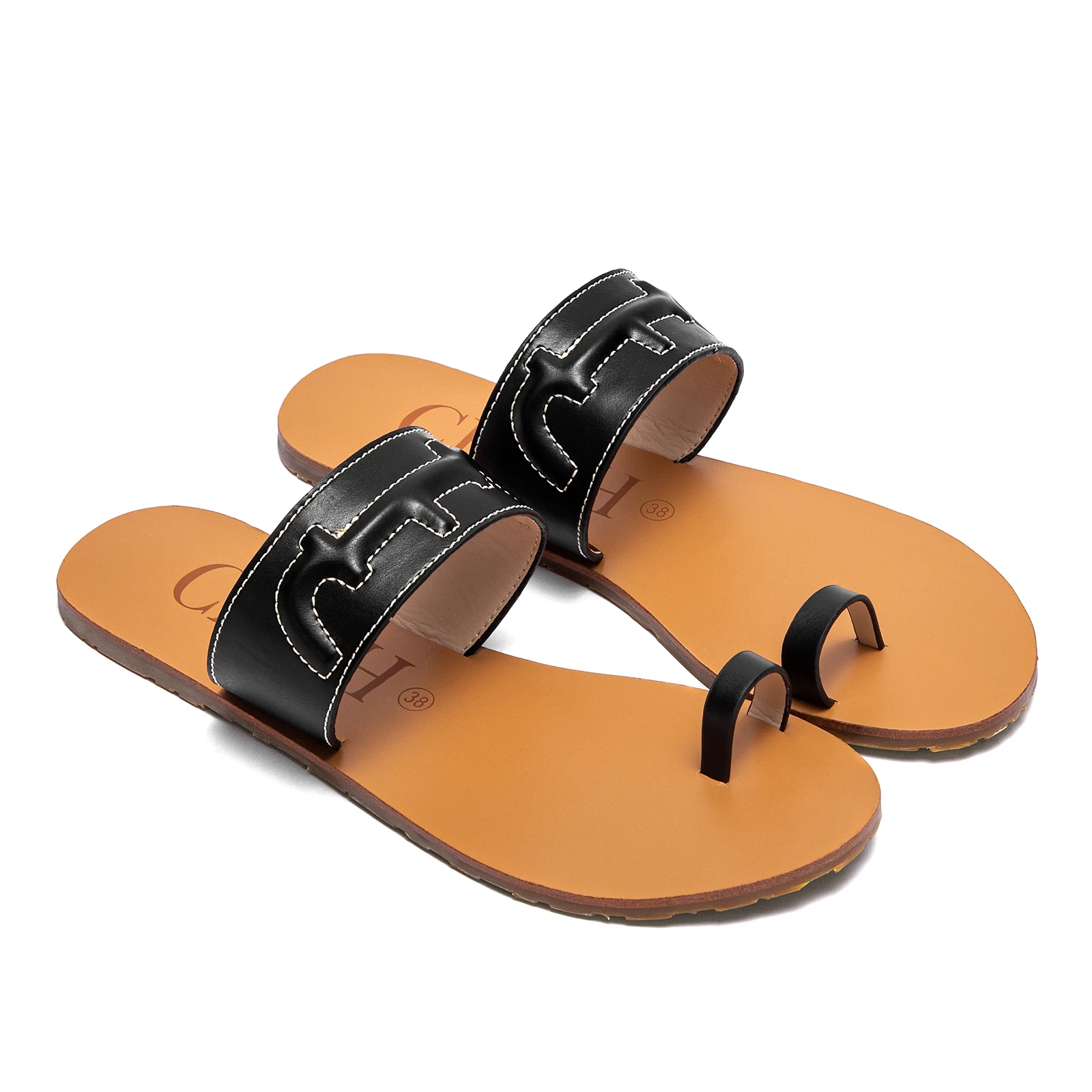 

Женские сандалии CHCH, новые простые повседневные туфли на плоской подошве, женская пляжная обувь