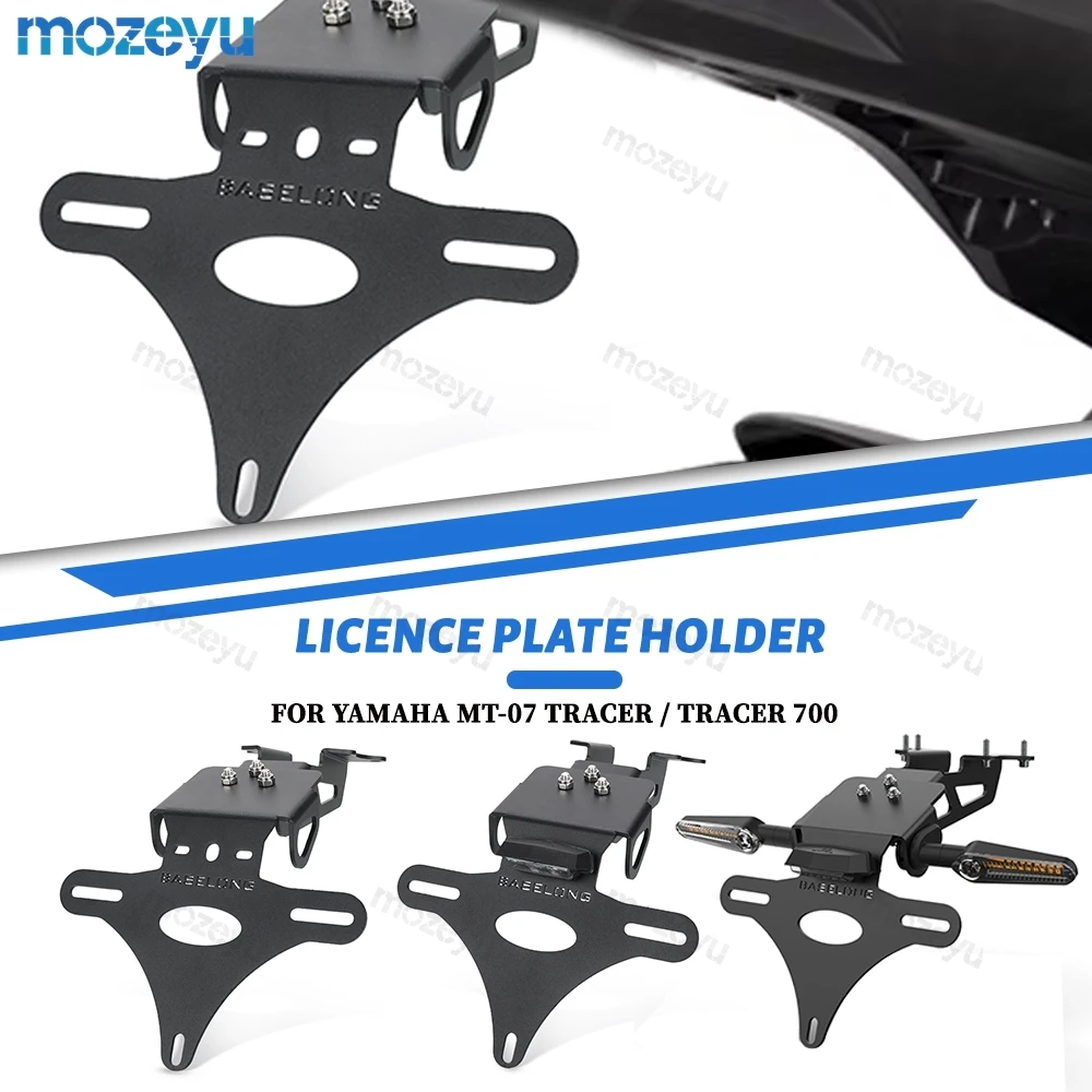 

MT07 License Plate Holder LED Light For YAMAHA MT-07 Tracer Tracer 700/7/7GT/900 2021-2025 Rear Tail Tidy Fender Eliminator Kit