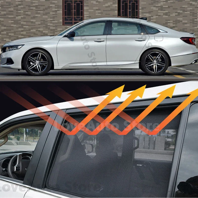 

For Honda Accord 10th 2018 2019 2020 2021 2022 Car Magnet Sunshade Protection Back Front Rear Window Visor Protector Accessories