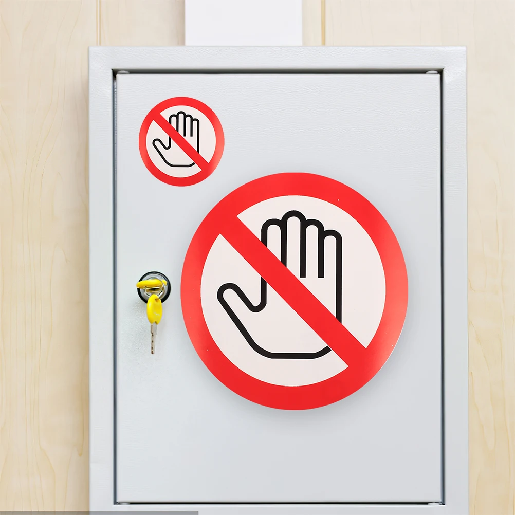 10pcs Do Not Touch Warning Sign Stickers Safety Label Decals Bright Security Signs For Factory Construction Site Wall