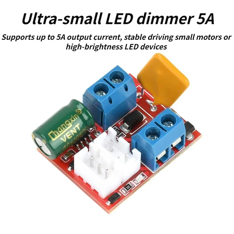 diymore Mini PWM DC Motor Speed Controller Module 3 -35V 5A Max 90W Speed Control Adjustable Potentiometer Switch LED Dimmer