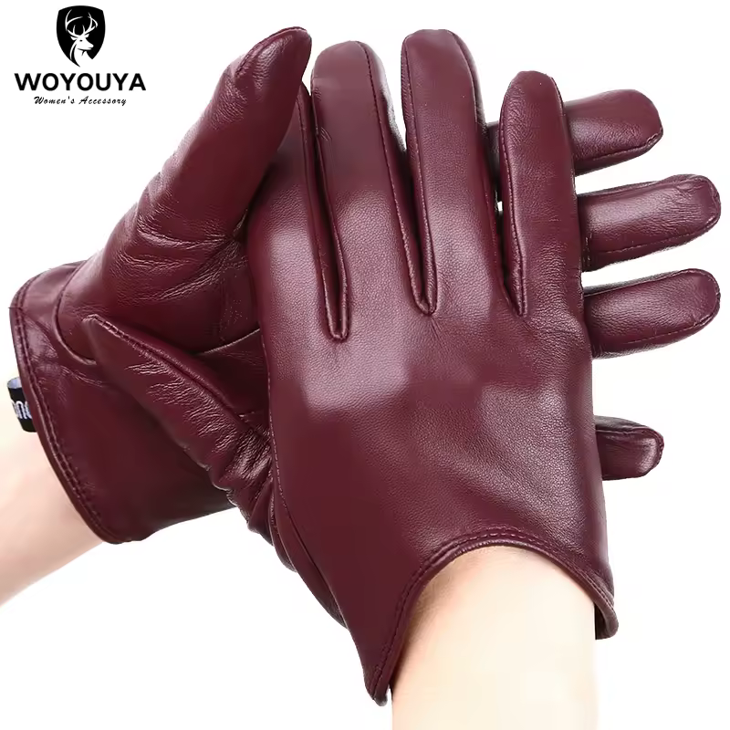 Fashion color Apparel Accessories women's leather gloves,comfortable short Women mitten,warm winter gloves women-2001 - Image 2