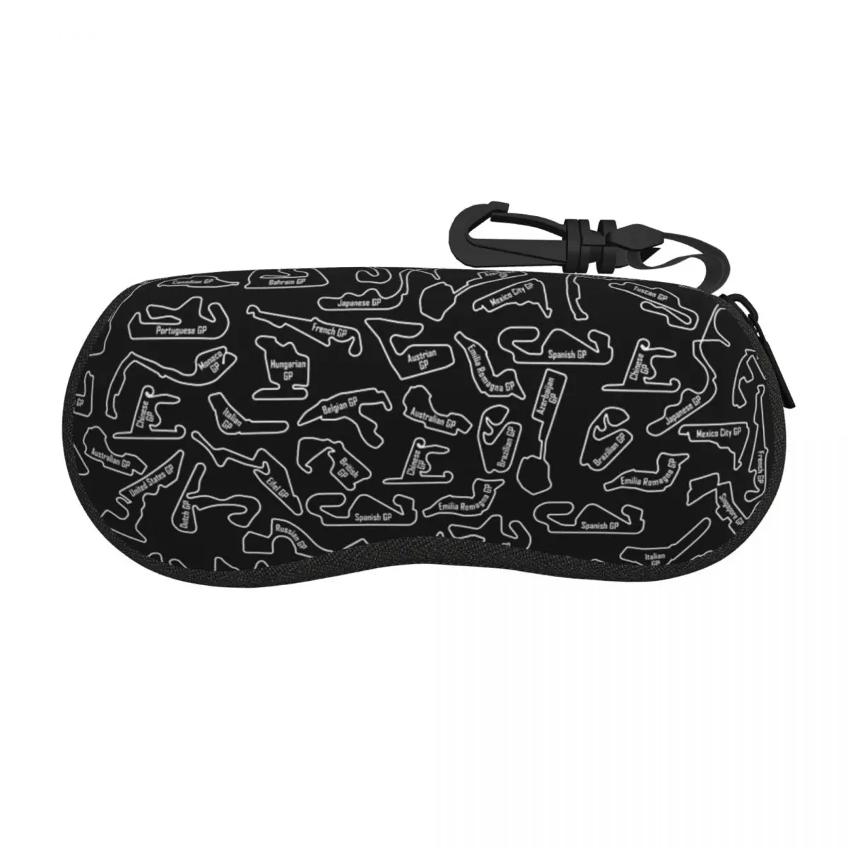 

Race Circuits - Pattern Shell Glasses Case Portable Sunglasses Box Women Men Soft Eyeglass Bag Pouch
