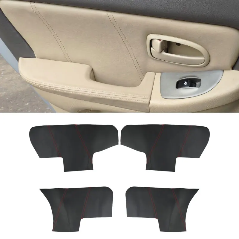 

For Hyundai Elantra 2004 2005 2006 2007 2008 2009-2012 4pcs Microfiber Leather Interior Door Armrest Panel Cover Protection Trim
