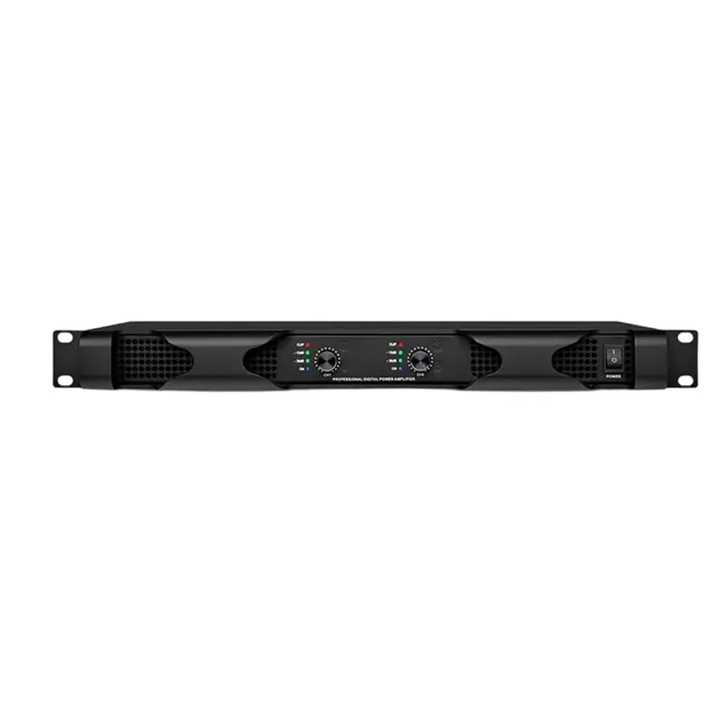 DT22 Pro Audio Digital Power Amplifier 2x2000W 1U 2 Channel Stereo Sound System Class D Design for Live Concert DJ Club US Plug