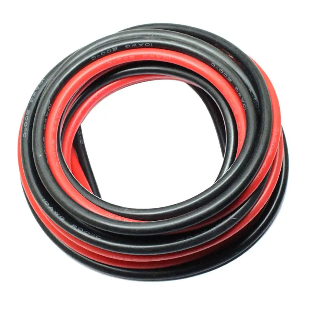 

2 рулона 10AWG, супергибкий, устойчивый к высоким температурам силиконовый кабель
