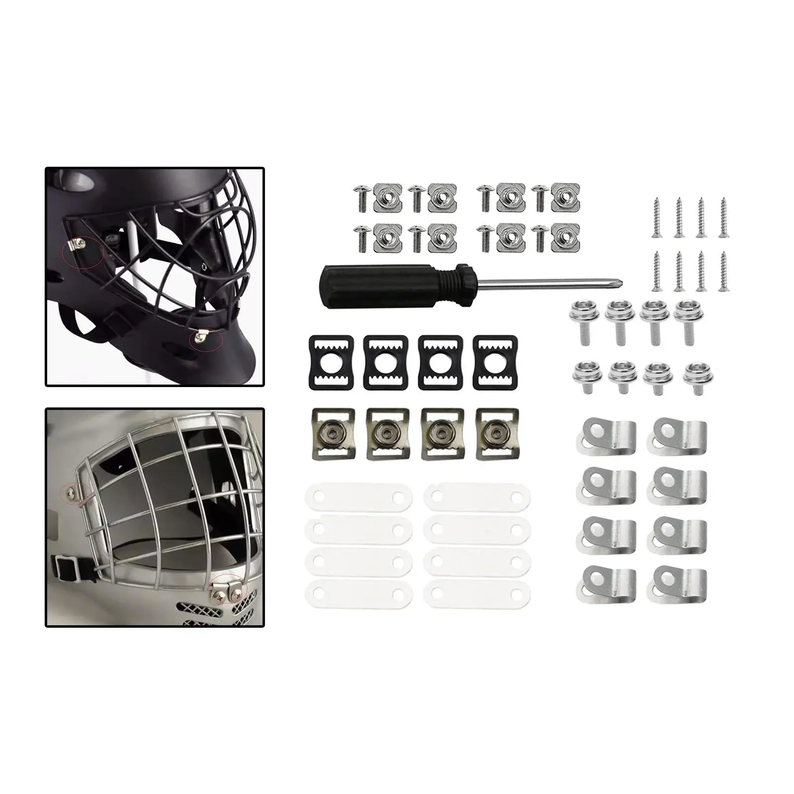 

Football Helmet Repair Kit Fine Workmanship Repairing Screws Replacement Parts