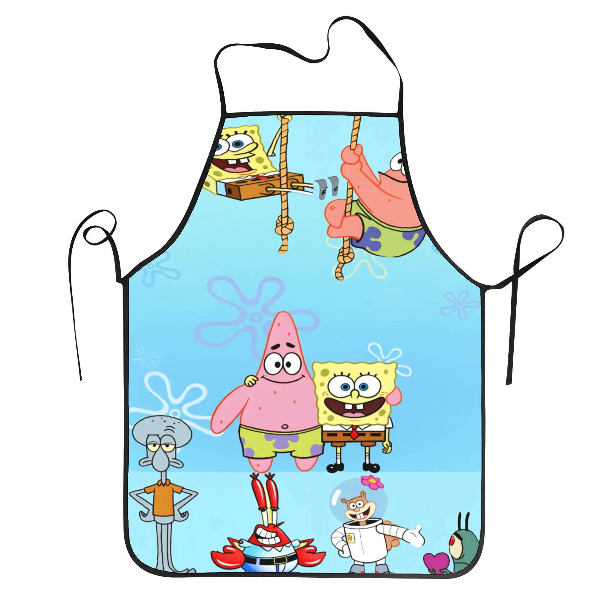 

Фартук S-Spongebobs для взрослых, домашний, кухонный, модный, без карманов