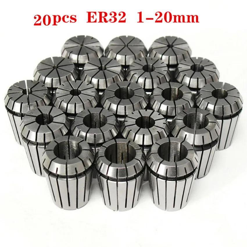 

20pcs ER32 Precision Spring Collet Set 1-20mm CNC Milling Engraving Machine For Milling Lathe Holder Mill Tool