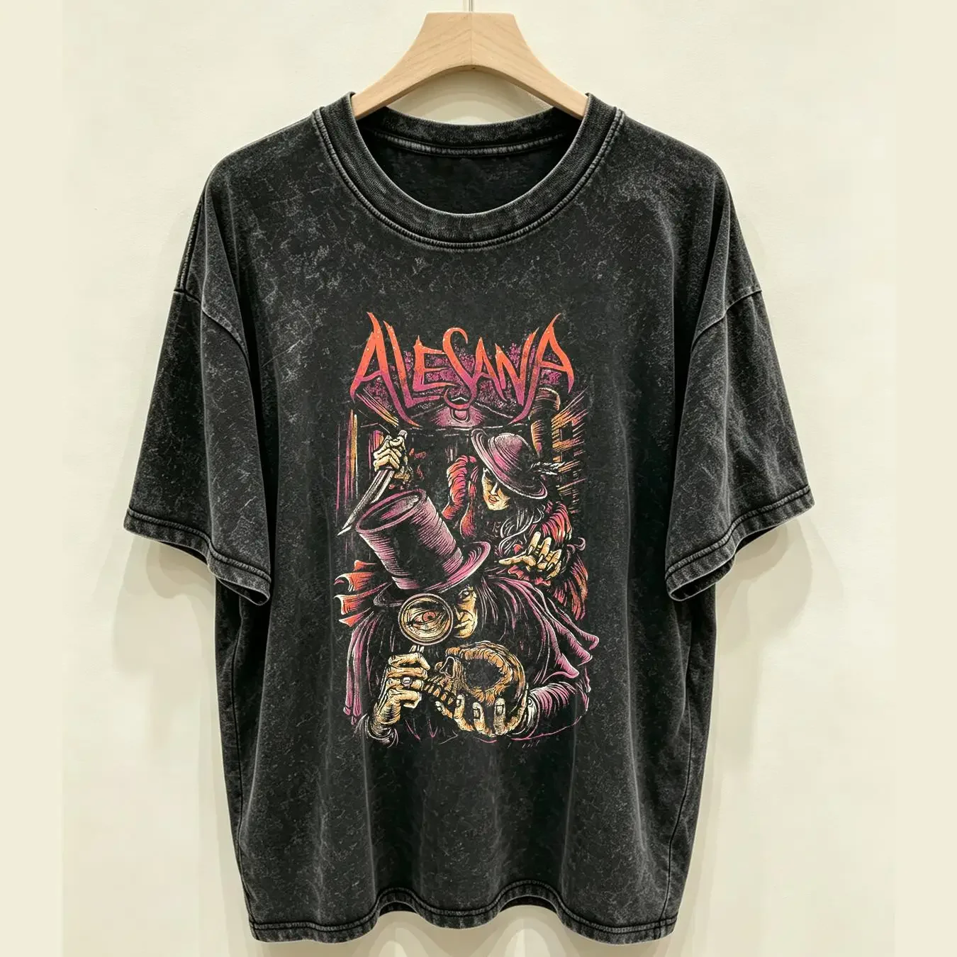 washed T Shirt Alesana Post hardcore Band Vintage vintage Washed Unisex Soft Slightly homme graphic Comfortable