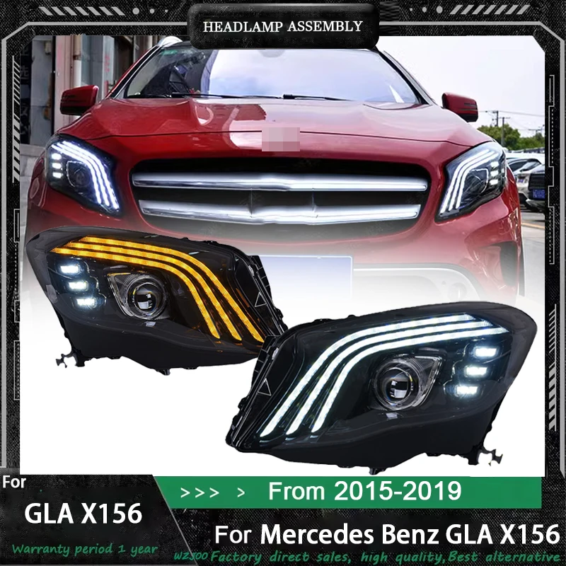 

Car styling Headlights For Mercedes-Benz GLA 2016-2019 Maybach style LED DRL Dynamic Signal Lamp Head Lamp Front light Assembly