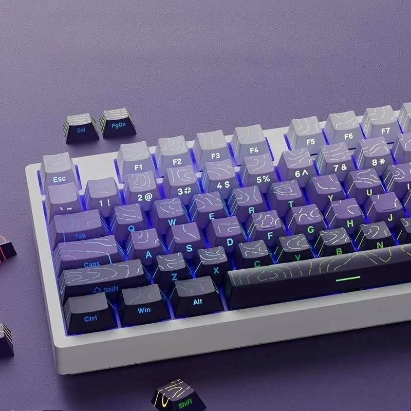 2026 Line Gradient Side Shine Through Keycaps Cherry Profile