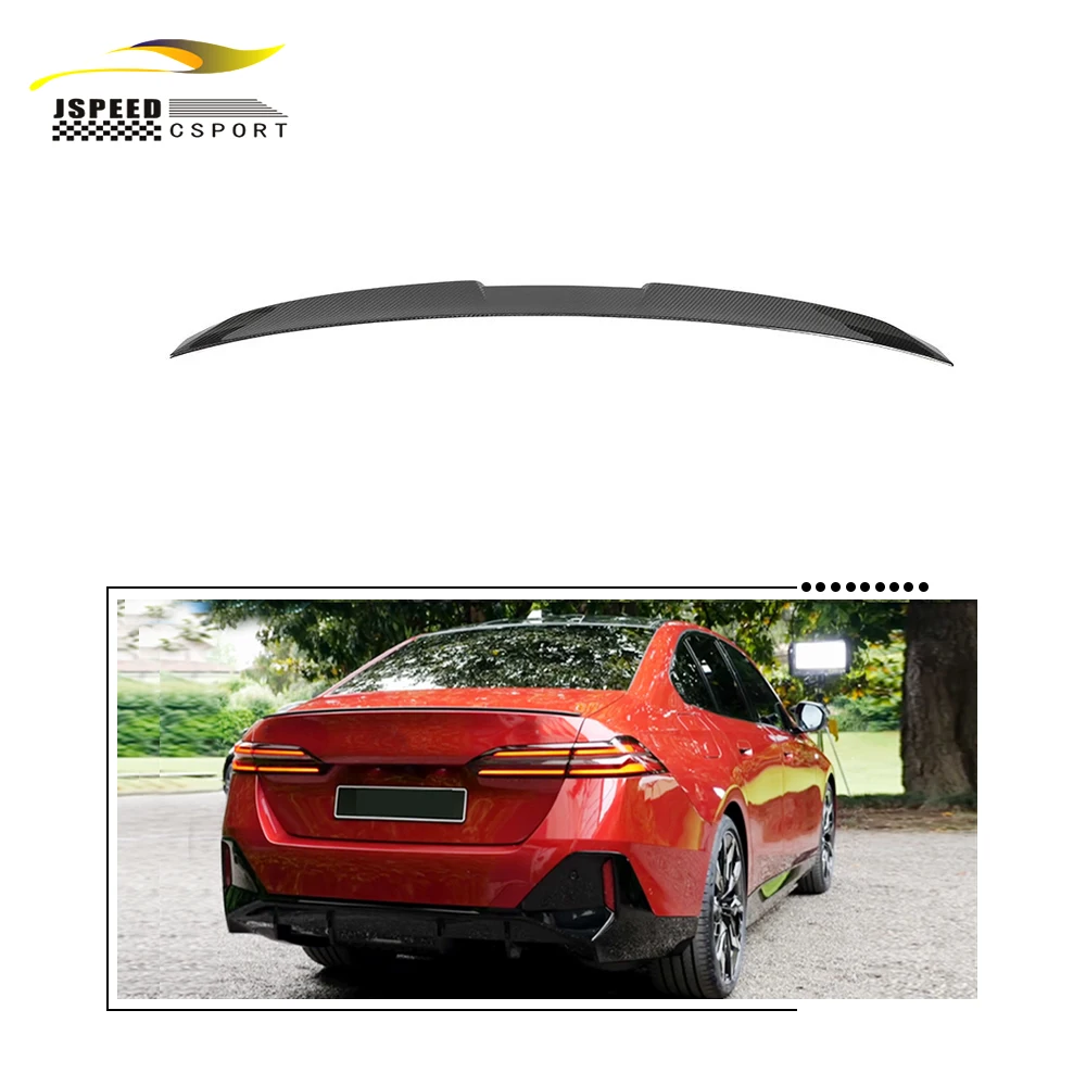 Dry Carbon Fiber i5 M60 Rear Trunk Spoiler For ， 5 Series I5 G60 M Sport x Drive 2024+ P Style