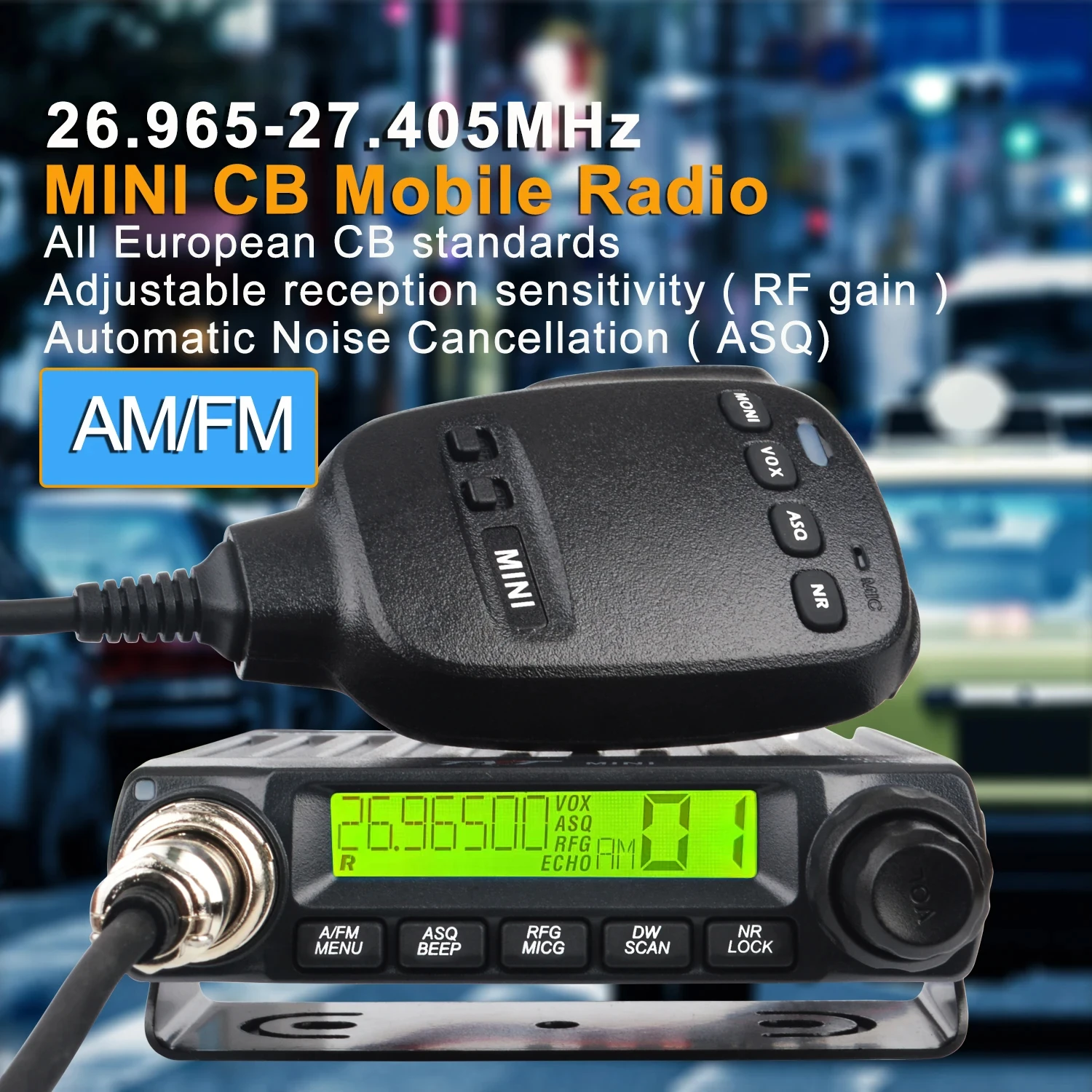 

11 Meters Radio TYT European CB Mini Walkie Talkie FM/AM Citizen Band 4W 40Channels 27MHz Mobile Transceiver