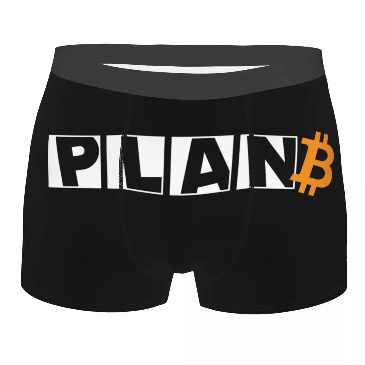 Custom Novelty Plan B Time For Bitcoin Boxers Shorts Panties Male Underpants Comfortable BTC Crypto Coins Briefs Underwear