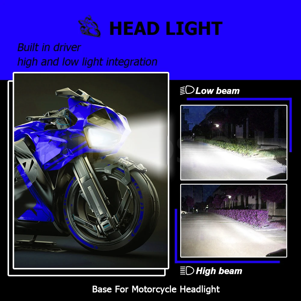 2Pcs PH11 9014 HS5 LED Headlight Bulb Hight Low Beam DC10-30V 12V 24V 6000K For YAMAHA SUZUKI HONDA.