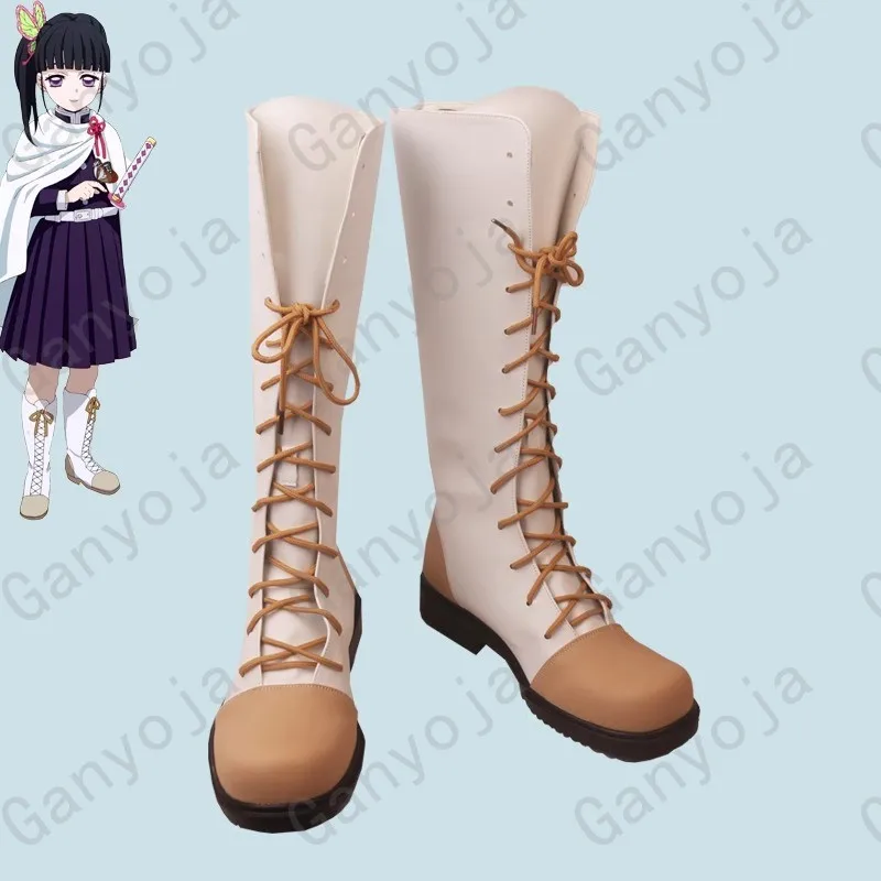 

Demon Slayer Kimetsu no Yaiba Kanao Tsuyuri Cosplay Costume Shoes Handmade Faux Leather Boots